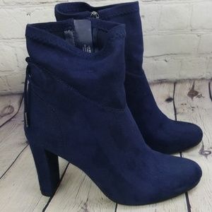 Blue suede booties!